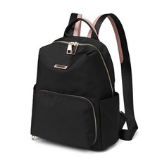 JH Company 現代簡約多功能後背包, 黑色