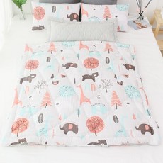 보떼하우스 사계절용 일체형 낮잠이불 + 마이크로화이버 베개솜, 주주파크 브라운