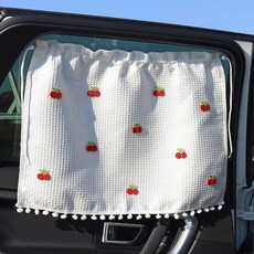 Changane 刺繡貼片車用遮陽簾 RF, 雪紡櫻桃, 1個