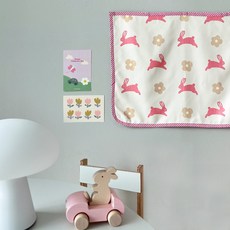 FRAMBOISE 兔子車用磁吸遮陽簾, 1個, 粉紅色