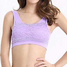 투명 레이스 튜브탑 편안한 스포츠 임산부 브래지어