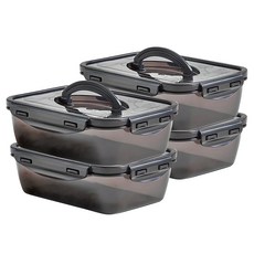 EASY&FREE 現代泡菜保鮮盒組, 4入, 1.4L