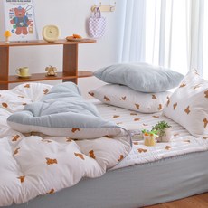 yesbedding 韓國製 愛心熊 柔軟觸感 薄被組