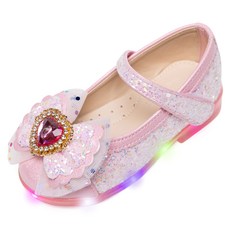 LA STELLA 女童融化愛心瑪麗珍LED公主鞋