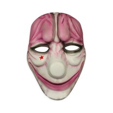 Minittine PAYDAY 2 小丑面具 萬聖節 丑角面具 派對 夜店 角色扮演 bank robbery 達拉斯 錢恩斯 霍斯頓 沃夫, C款, 1個
