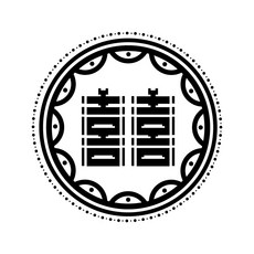 HTP 傳統花紋磁磚 K0879 9109 喜字紋 包袱巾, 混合色, 1個