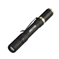 GENTOS 專業可調焦手電筒 USB充電 200流明 IP54 RX-304R, 黑色, 1個