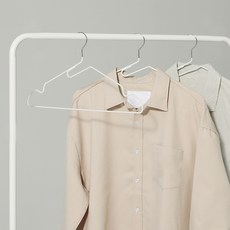 線條防滑基本款衣架, 30個, 奶油白