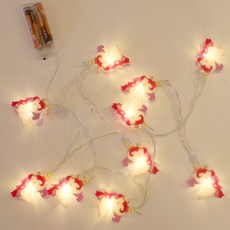 壓克力獨角獸LED燈泡串, 1個, 混色