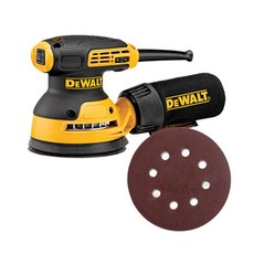 DEWALT 得偉 圓形軌道砂光機 125mm DWE6423-KR Type1 + Makita 砂紙 120 粒徑 MD54536, 1組