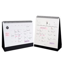 Iciel design 桌面調度器 L+ 桌面日曆 M 2022 套組, 黑色的, 1套