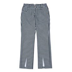 HALEY 女用格紋靴型開衩長褲 HU-WP1005BK01