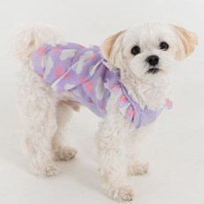 강아지 스루 원피스 OP7854, 퍼플, 1개