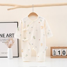 베베니즈 신생아용 순면애니멀 배냇 긴팔 우주복