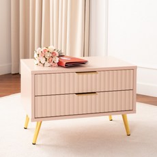 에보니아 블리 2단 협탁, 핑크, 1개