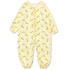 Little rabbit 孩童印花連身風衣, 黃色