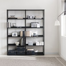 리바트 프렌즈 스틸 책장 1600 방문설치, 블랙(책장), 5단