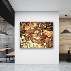 백앤아트 에곤 실레의 Krumau Town Crescent 풍경 명화 인테리어 캔버스 액자