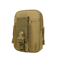 登山腰帶迷你防水包 深棕色, 1個