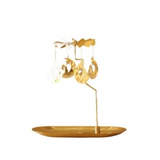 金色流蘇造型層架兼燭台 A款 YT_RA287, 單一顏色