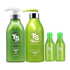 TS All New Plus TS 洗髮水套組 500g+100g*2入+護髮素 500ml, 1組