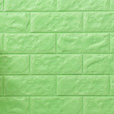 優質立體墊子磚塊樣式亮點壁紙貼, 黃綠色, 4個