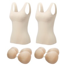 솔레일 여아용 학생 무봉재 노와이어 심리스 브라런닝 U형 + 추가패드 세트 2p