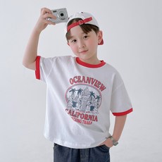 BerryCloset 男童透氣加州滾邊短袖T恤