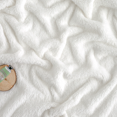 인테리어 소품만들기 양면 양털 부드러운 뽀글이 인형원단, 화이트, 1개