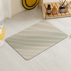 Diannehouse 可水洗珪藻土腳踏墊, 沙色