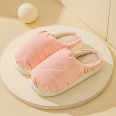 I'M MONG 女性防水鋪棉毛絨拖鞋, 粉紅色, 1個