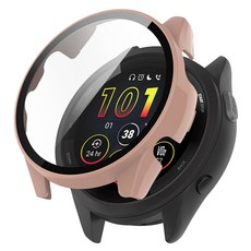SPACE SHIELD Garmin Forerunner 165 相容一體式保護殼, 沙粉色