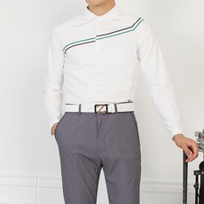 Mineflow 男士高爾夫 BL 胸前雙斜線 T恤