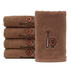 Sweet Monster 基本款角色毛巾 150g 30支棉紗, 5個, 巧克力球怪(棕色)