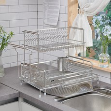 Enex Unique 3WAY寬餐具瀝水架, 1個, 單色, 第二階段