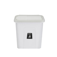 GANGBLY LIFE 壁掛式滑蓋方形垃圾桶, 白色的