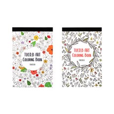 아트 컬러링북: 플라워 엽서패드 랜덤발송 2p, 투코비