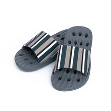 Gbsnaturallife Slide Us 防滑浴室拖鞋, 灰色, 1個