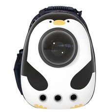 진호 반려동물 우주선 백팩, 펭귄 화이트, 1개