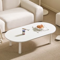 아이캔컴퍼니 E0 LPM 4단 높이조절 라운드볼 접이식 테이블, 화이트