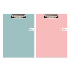 TOCTOC 彩色文件夾板 A4, 薄荷, 粉紅色, 1套