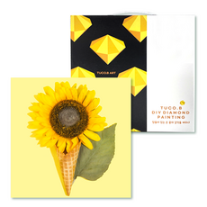 TUCO.B 藝術寶石十字繡 DIY 套組 25 x 25 cm, 向日葵甜筒(D25-13), 1套