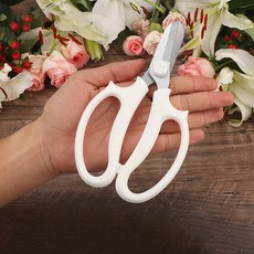 彩虹花朵藝術插花園藝剪刀 白色, 1個