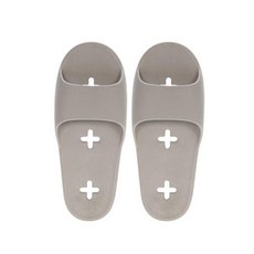 Shabas 韓國製不卡門輕薄浴室拖鞋, 淺灰色, 1個