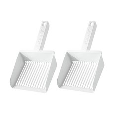 Lanbore 貓簡約寬方形沙鏟 2p, 白色