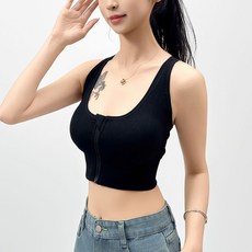 TheSirup 女款高支撐前拉鍊交叉運動內衣