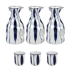 Ochearth A 凹凸紋理陶瓷酒瓶 + 酒杯組, 3套, 酒瓶 3p + 酒杯 3p