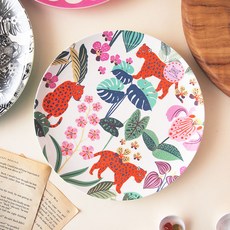 진저 덴마크감성 유아식기 원형 접시 대, 와일드 보타니컬, 1개