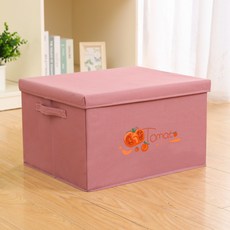 Itemtrade 옥스포드천 손잡이 접는 보관상자 M, 1단, 04 핑크