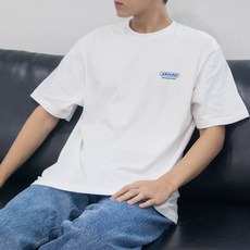 Printstar 男士透氣環繞標誌17支純棉夏季短袖T恤 KK_118